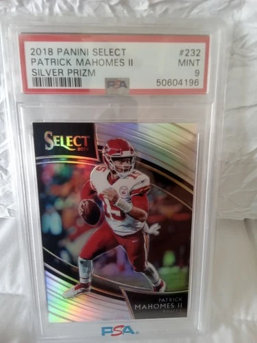 Patrick Mahomes 2018 Select Football Field Level Silver Prizm Psa 9