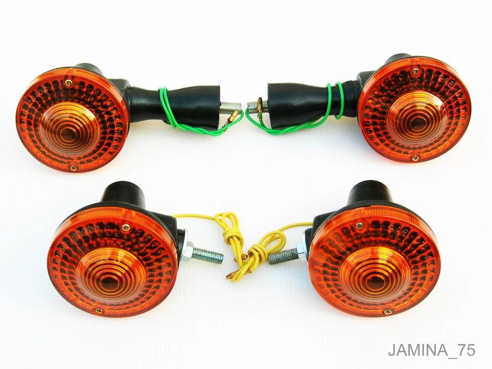 Yamaha XT250 XT500 XT DT Front & Rear Turn Signal Blinker Winker Indicator Set 4 Foto 3 de 4