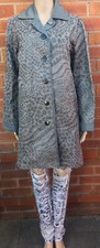 Ladies Beth Terrell Reversible Coat Leather Animal Print / Nylon Xs