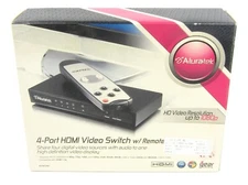 Aluratek AVW04H 4-Port HDMI Video Switch with Remote (AVW04H)