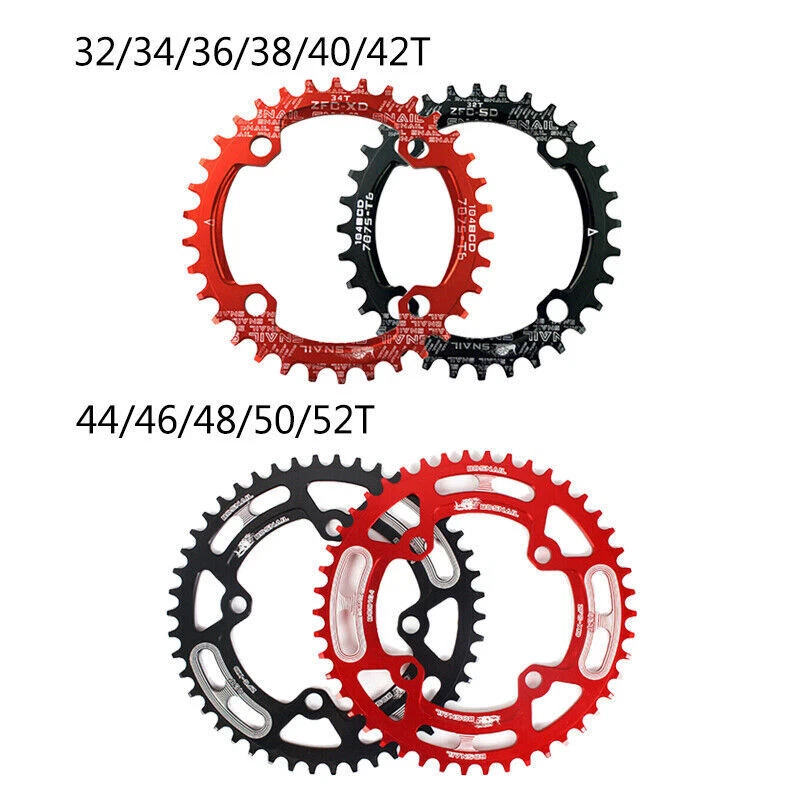 30-52T передняя звездочка велосипеда 104BCD цепное колесо узкий широкий крой Shimano/SRAM рукоятки США - Изображение 3 из 4