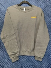 Dunkin Donuts Mens Sweatshirt Jerzees Nublend Grey Dunkin' Logo