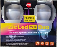 Ampoules LED musicales stéréo connectées ZicLed W11 Duo New Deal ** NEUF **