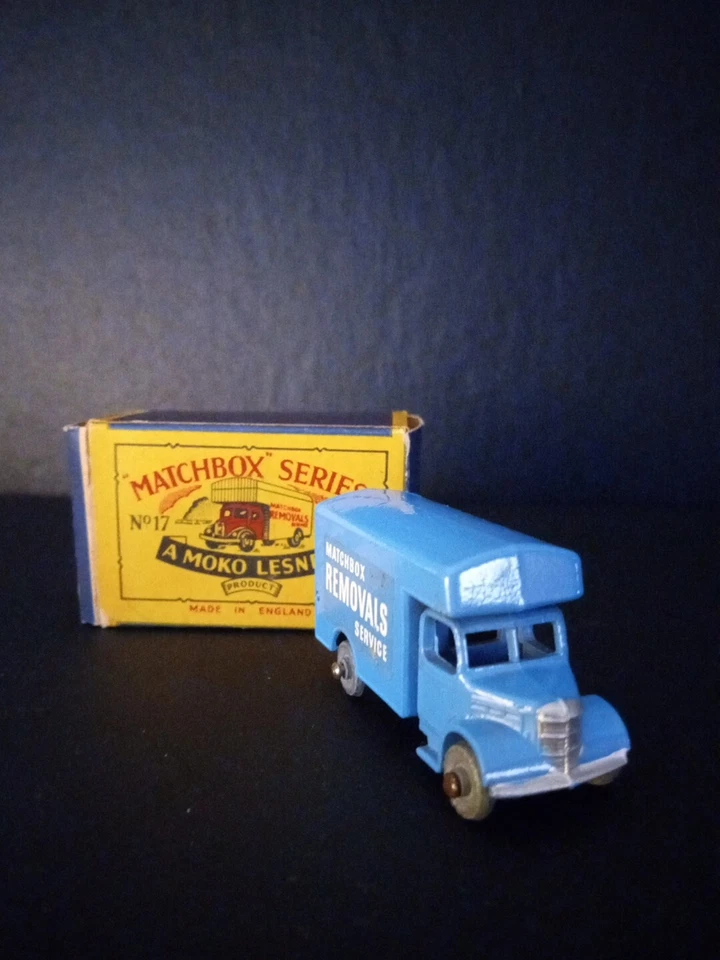 Matchbox Moko #17A1 Bedford съемный фургон синий 1955 в оригинальной коробке B2 VN/Mint - Изображение 3 из 4