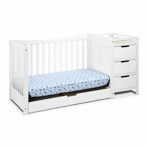 graco remi 4 in 1 convertible crib and changer combo white