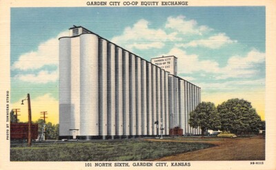 Grain Elevator Garden City Co-op Equity Exchange Kansas linen