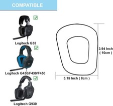 Portable Replacement Earpads fits Logitech G230 G430 G930 G35 F450 G433 Headsets