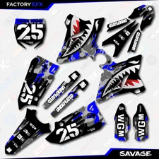 Gray & Blue Savage Camo Graphics Kit fits 15-21 Yamaha YZ125 YZ250 YZ 125 250