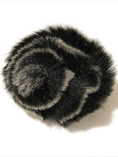 Dennis Basso pelliccia sintetica rosa spilla spilla dichiarazione cappello cappotto accento 3,75"