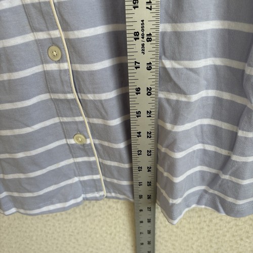 J Crew Long Sleeve Knit Pajama Top Womens Small blue White Stripe - Picture 5 of 7