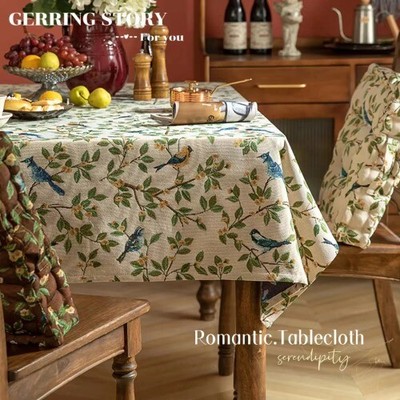 Jacquard Light Luxury Dinning Table Cloth Cover Thick Rectangular Tablecloth