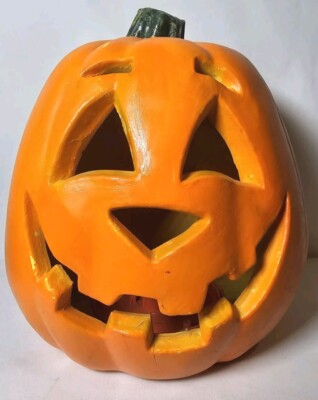 98 Halloween Smile Jack O Lantern 8'' Blow Mold Electric The Magic Paper Group Co