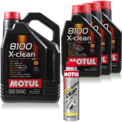 8 L MOTUL 8100 X-clean 5W-40 Motoröl 300ml Diesel System Clean 11272185