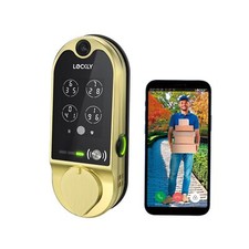 Lockly Vision Smart Lock, Camera Video Two-Way Audio 6-in-1 Keyless Entry Doo...