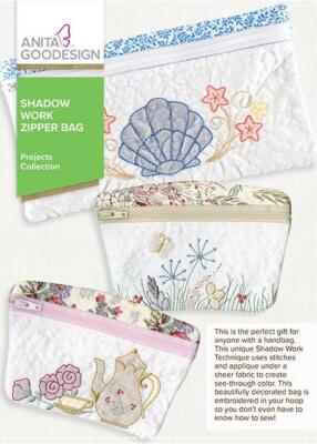 Shadow Work Zipper Bag Anita Goodesign Embroidery Machine Design CD NEW