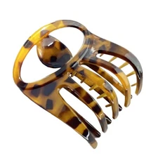 Parcelona French Curvy Oval Paw Savana 3” Cellulose Acetate Side Slide In 