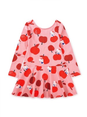 Tea Collection Hello Kitty Apples Skirted Dress Size 4
