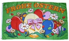 Flagge / Fahne Frohe Ostern Eiernest Hissflagge 90 x 150 cm