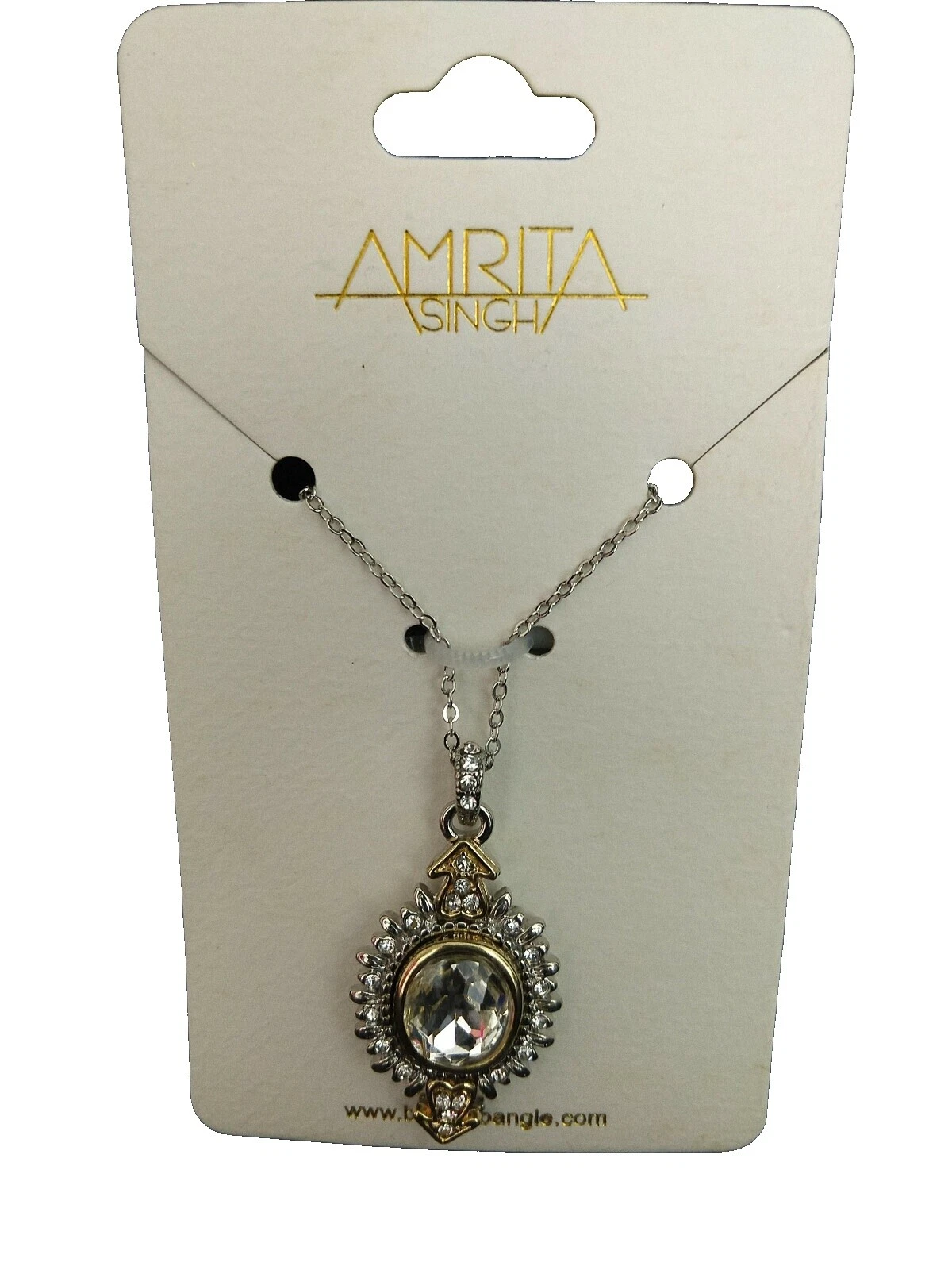 Amrita Singh Crystal Pendant Fashion Necklaces & Pendants
