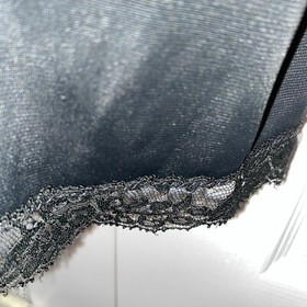 Vintage SEARS 16005 Nylon Black Lace Full Slip Size 38 - SHIPS FREE