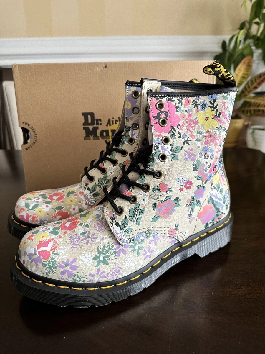 Dr martens 1460 floral sale boots