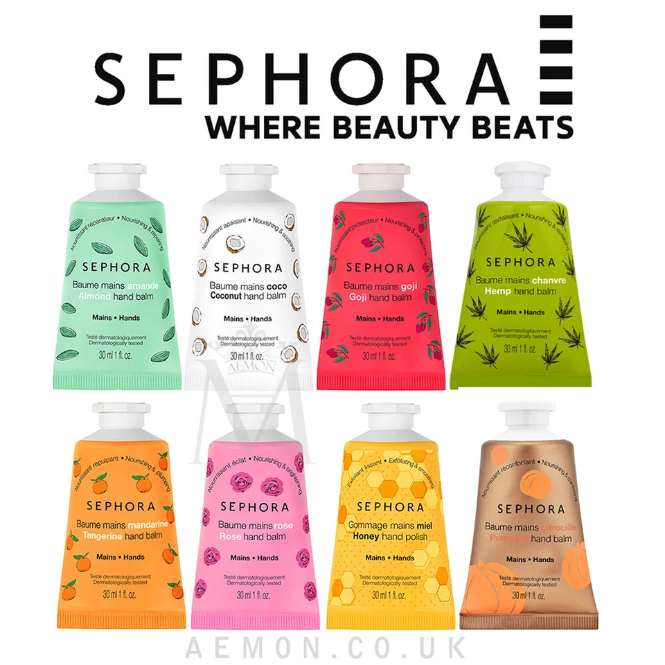 Sephora Handbalsame & Peeling, Creme, Kokosnuss, Honig, Rose, Mandel, Goji ORIGINAL