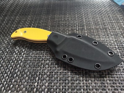 Spyderco Mule team 2 Straight Spine Scales and Sheath kit Yellow