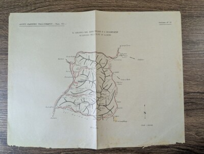 Vintage 1980s The Sass Rigais Group and the Foreland -IItalo Military Maps C25-8