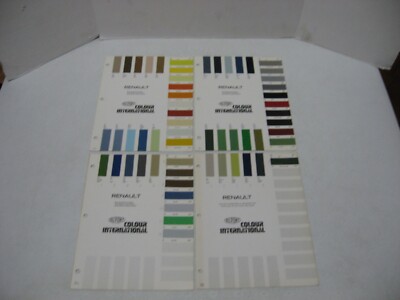 1977-1980 Renault Original DuPont 4 Page Paint Color Chip Chart