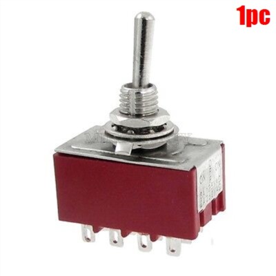 2A/250VAC Solder Terminals 12 3 Way On-Off-On Toggle Switch 4Pdt 4P 5A/125VAC ch