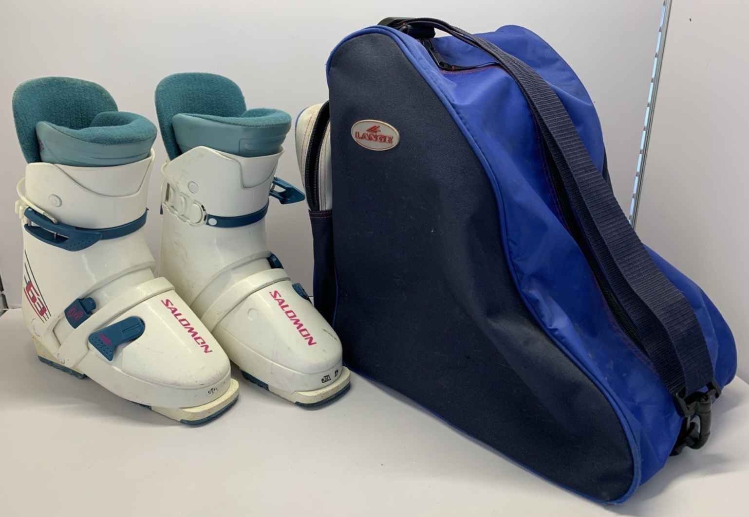 Scarponi da sci Salomon 63 HTC taglia 310 24.0 UK taglia 5 con borsa buone condizioni uomo.