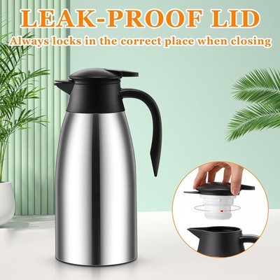 Isolierkanne Thermokanne Kaffeekanne Teekanne Pumpkanne Edelstahl 2000ml