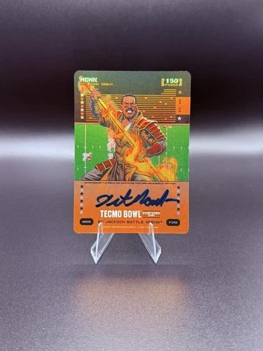 2026 Bo Jackson Battle Arena Tecmo Bowl Monk Inspired Ink Auto Fire /50