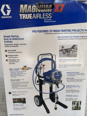 #ad Graco Magnum X7 TrueAirless Paint Sprayer Cart w Hose amp; Spray Gun $389.99