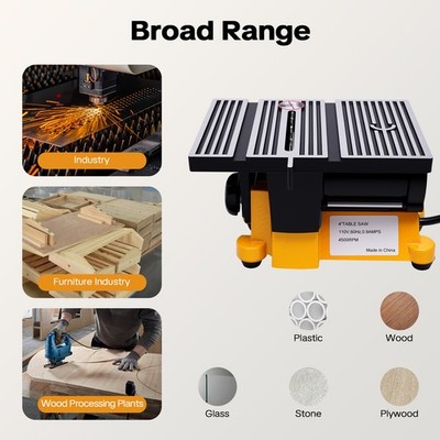 4'' Mini Electric Table Saw Craft Power Tool Hobby DIY Metal Wood Cutting Machine
