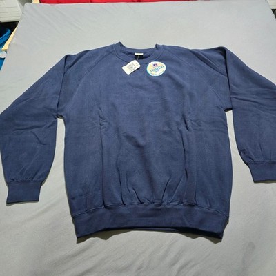 new deadstock Russell Athletic Sweatshirt Men Large Blue Vintage Fleece Crewneck