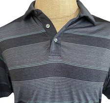 Ben Hogan Performance Men's Gray Short Sleeve Golf Polo Shirt Medium Excellent