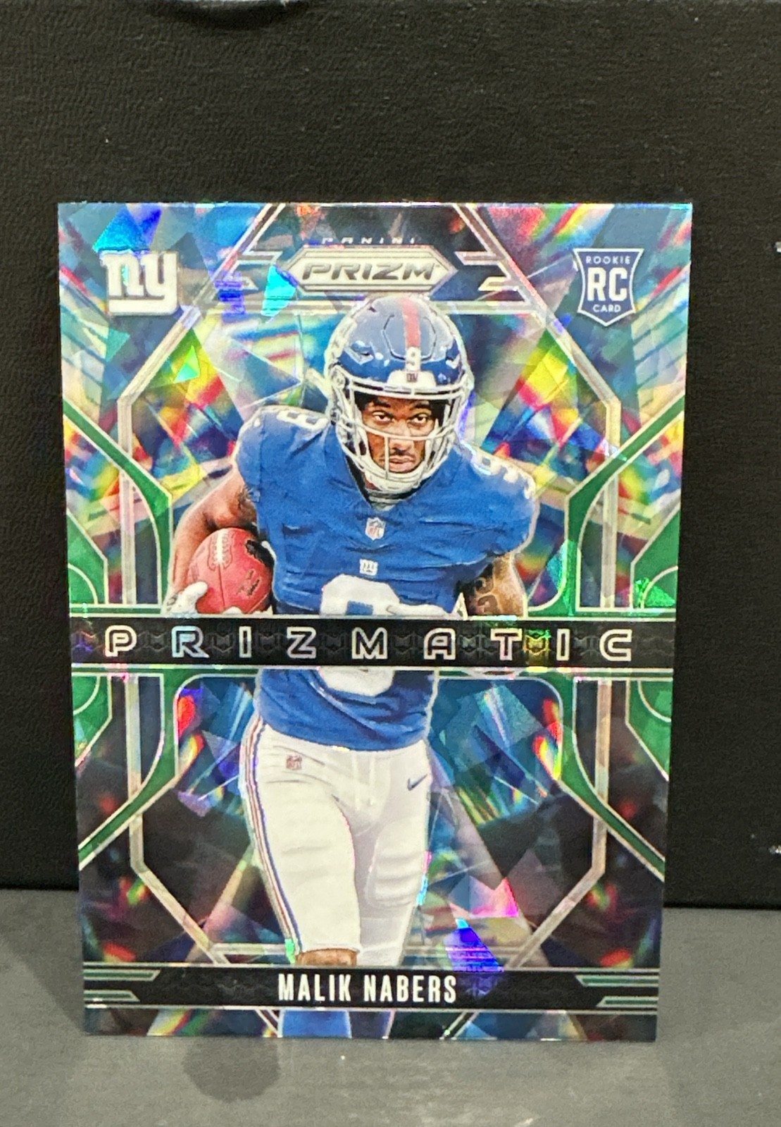 Malik Nabers Panini Prizm Prizmatic #13 Green Ice
