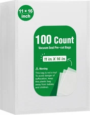 Syntus 100 Count Vacuum Sealer Bags Gallon 11 x 16 inch for Seal a Meal, Commerc