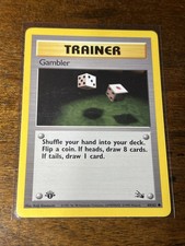 trainer gambler pokemon card value Gambler Trainer Pokemon Card Japanese Old Back Nintendo Very Rare Nintendo Game