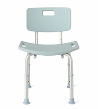 Medline Shower Chair Bath Bench with Back, Supports up to 300 lb, Infused with M