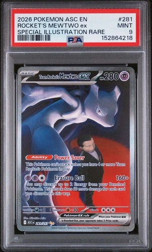 Team Rocket's Mewtwo ex | PSA 9 | #281 SIR | 2026 Pokemon Ascended Heroes