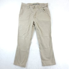 Duluth Trading Flex Fire Hose Cargo Pants Mens Size 36x30 32x27 Beige Tan