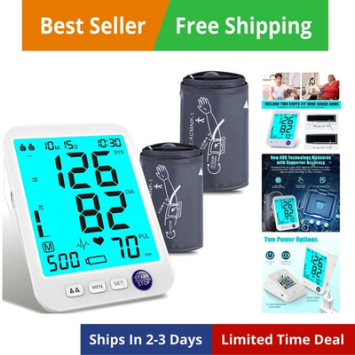 #ad Blood Pressure Monitor Automatic Blood Pressure Machine XL Cuff for Big Arms ... $73.69