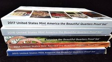 US Mint America The Beautiful Clad Quarters Proof Sets  2013-2017 (5 Sets)