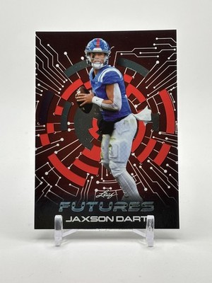 Jaxson Dart 2024 Leaf Futures Future Foil Red /249 - New York Giants