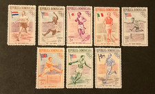 Stamps Dominican Republic Scott #474-8  & C97-9 never hinged
