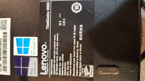 Lenovo ThinkCentre M600 | Intel N3700@1.60GHz 8GB RAM 128GB SSD WINDOWS 11 PRO - Picture 1 of 5