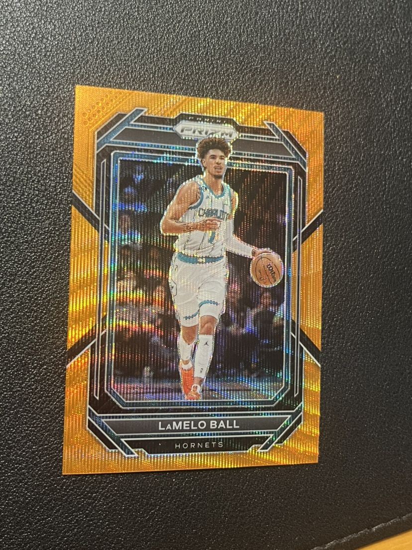 2022-23 Panini Prizm Orange Wave LaMelo Ball Charlotte Hornets #150 #/60