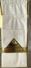 3 Mens Monogrammed Handkerchiefs Permanent Press 65 Cotton 35 Polyester Never